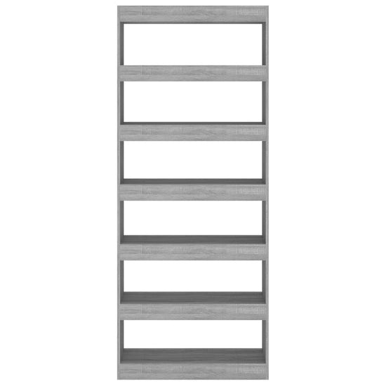 Boekenkast/kamerscherm 80x30x198 cm spaanplaat grijs sonoma MeubelReus