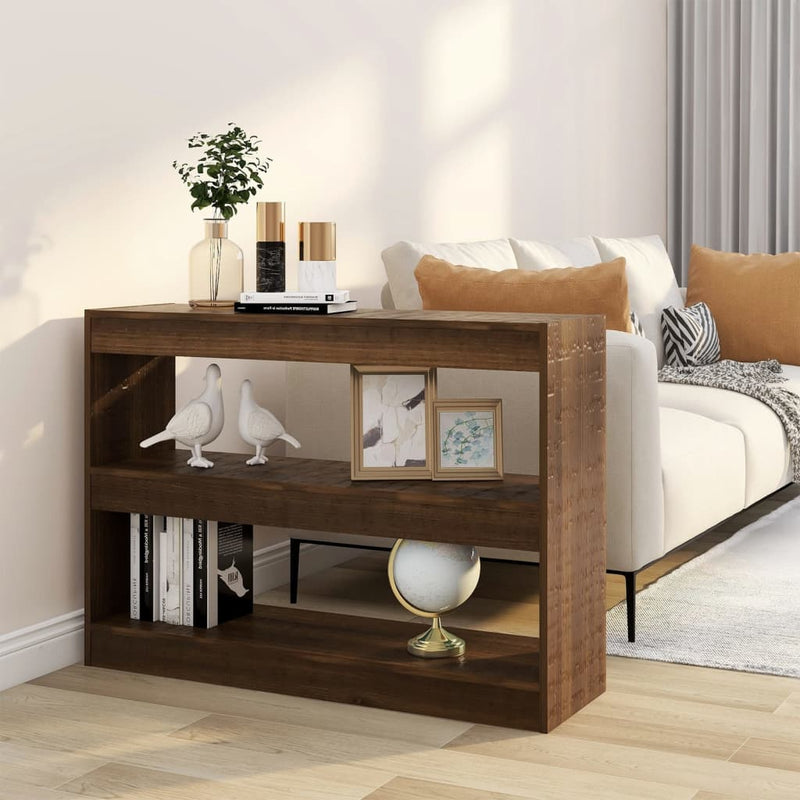 Boekenkast/kamerscherm 100x30x72 cm bruineikenkleurig MeubelReus