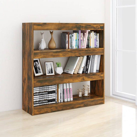 Boekenkast/kamerscherm 100x30x103 cm gerookt eikenkleurig MeubelReus