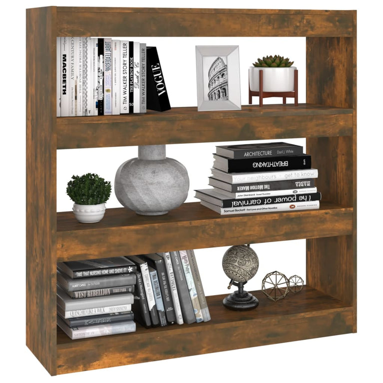Boekenkast/kamerscherm 100x30x103 cm gerookt eikenkleurig MeubelReus