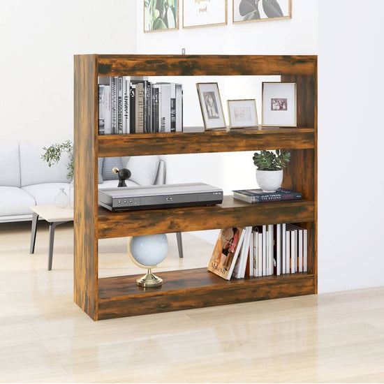 Boekenkast/kamerscherm 100x30x103 cm gerookt eikenkleurig MeubelReus