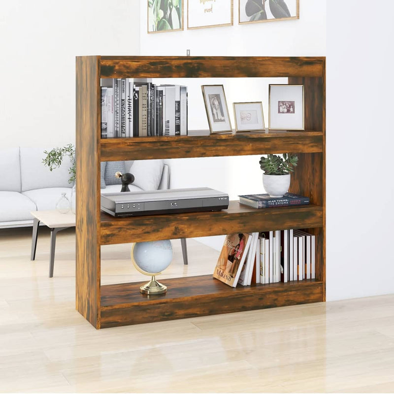 Boekenkast/kamerscherm 100x30x103 cm gerookt eikenkleurig MeubelReus
