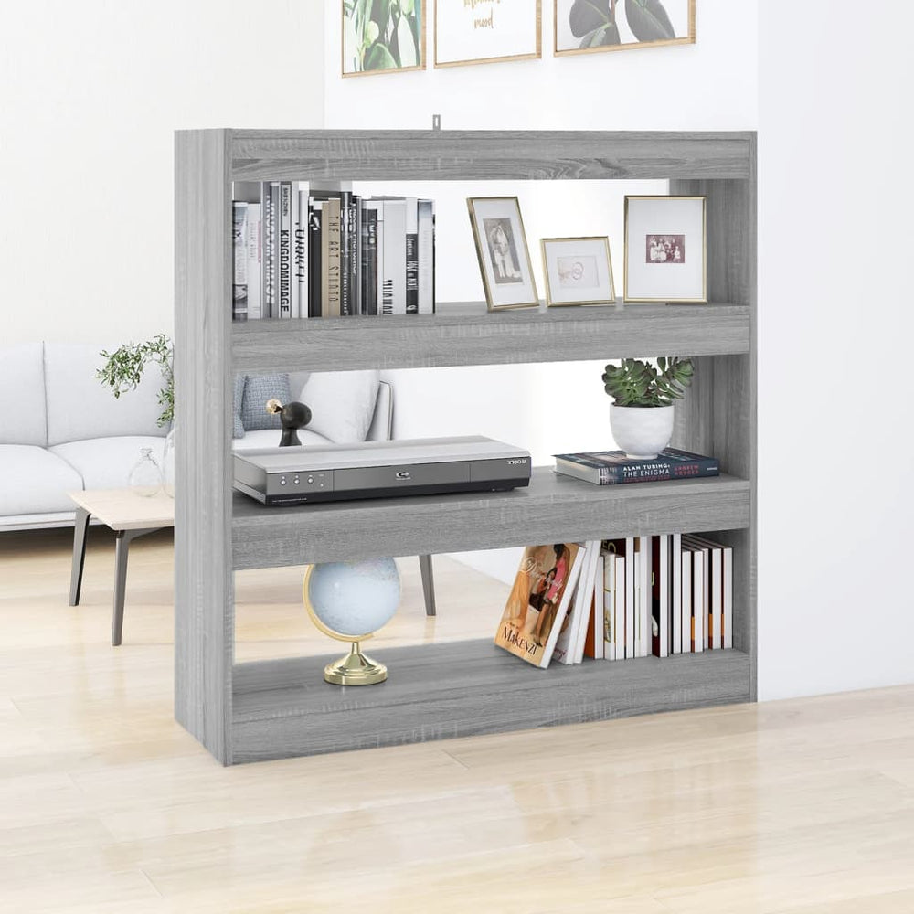 Boekenkast/kamerscherm 100x30x103 cm grijs sonoma eikenkleurig MeubelReus