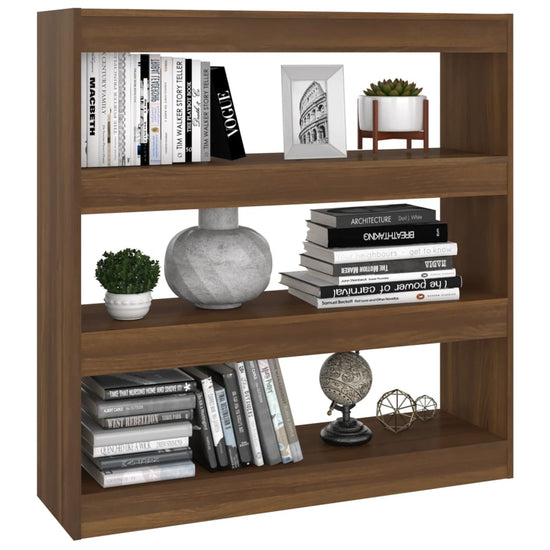 Boekenkast/kamerscherm 100x30x103 cm bruineikenkleurig MeubelReus
