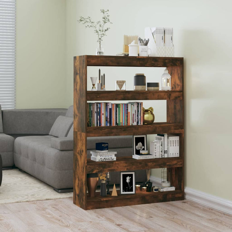 Boekenkast/kamerscherm 100x30x135 cm gerookt eikenkleurig MeubelReus