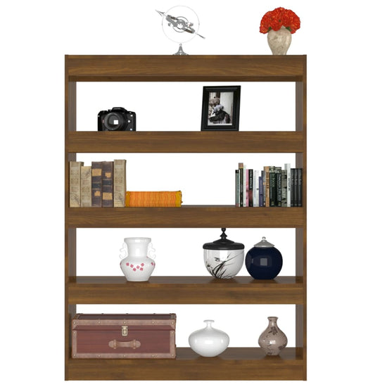 Boekenkast/kamerscherm 100x30x135 cm bruineikenkleurig MeubelReus