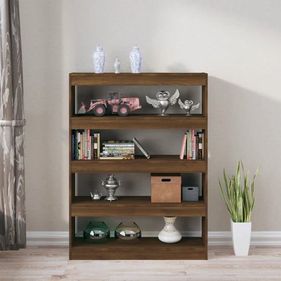 Boekenkast/kamerscherm 100x30x135 cm bruineikenkleurig MeubelReus