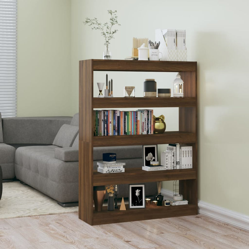 Boekenkast/kamerscherm 100x30x135 cm bruineikenkleurig MeubelReus