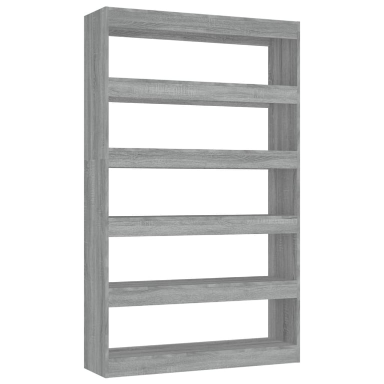 Boekenkast/kamerscherm 100x30x166 cm grijs sonoma eikenkleurig MeubelReus