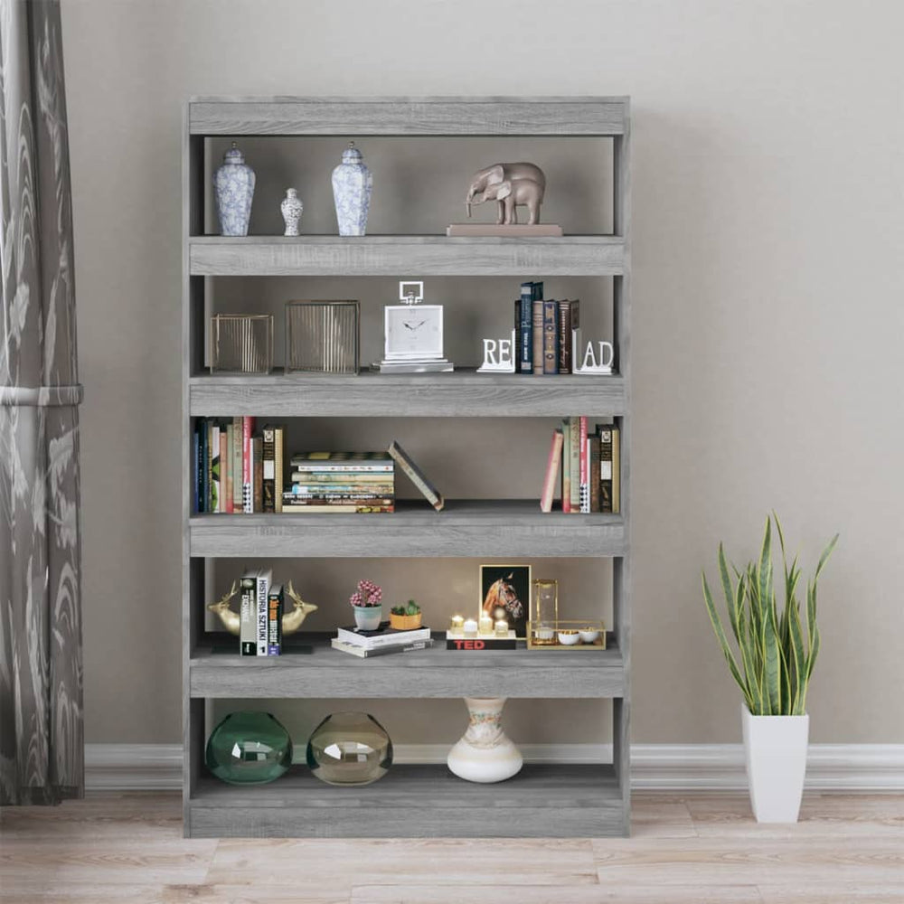 Boekenkast/kamerscherm 100x30x166 cm grijs sonoma eikenkleurig MeubelReus