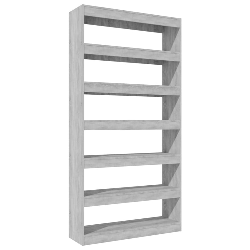 Boekenkast/kamerscherm 100x30x198 cm bewerkt hout grijs sonoma MeubelReus