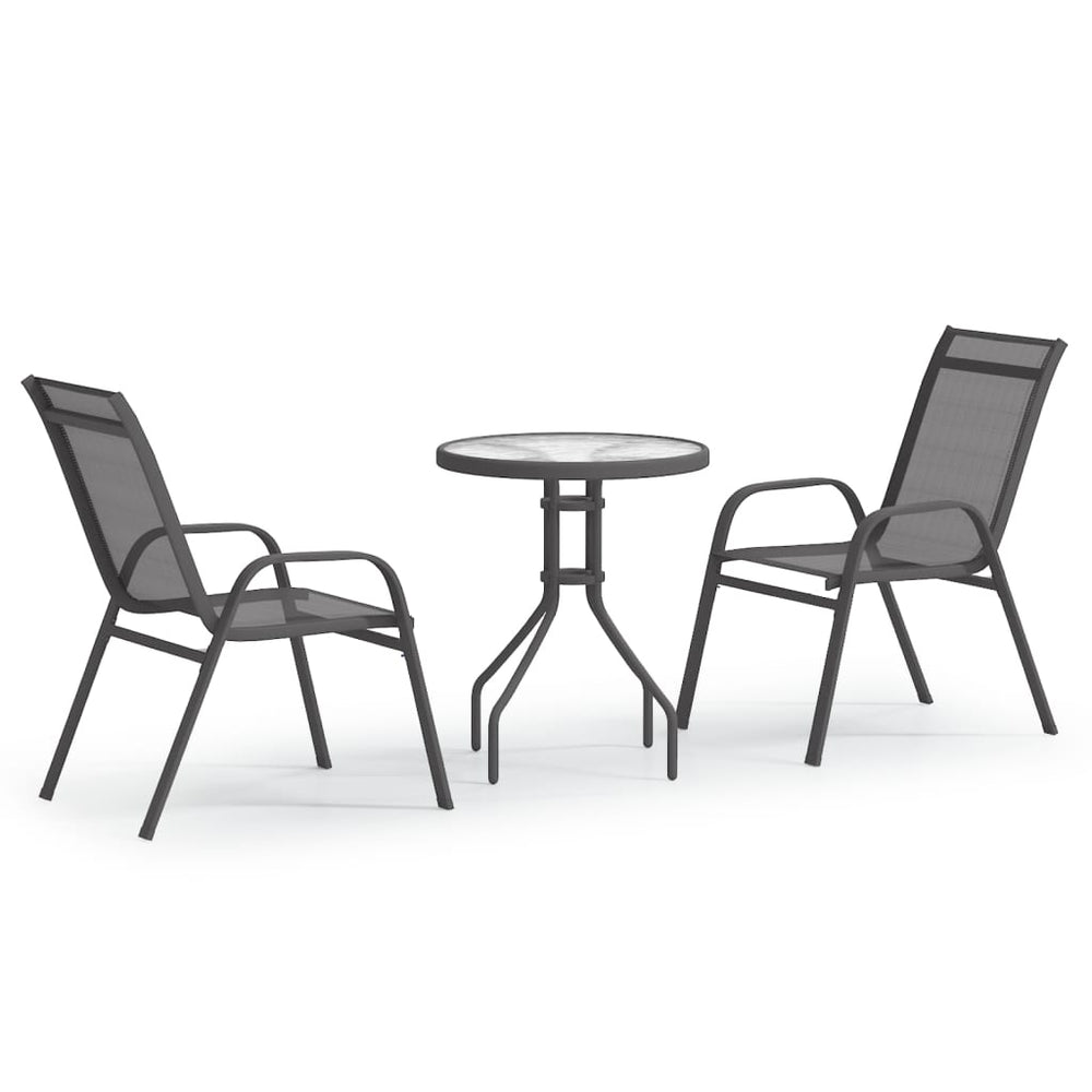 3-delige Bistroset grijs MeubelReus