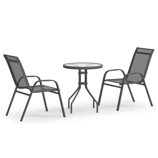 3-delige Bistroset grijs MeubelReus