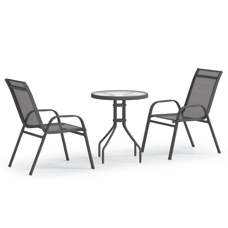 3-delige Bistroset grijs MeubelReus
