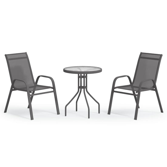 3-delige Bistroset grijs MeubelReus