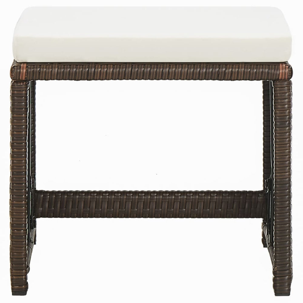 9-delige Tuinset met kussens poly rattan bruin MeubelReus