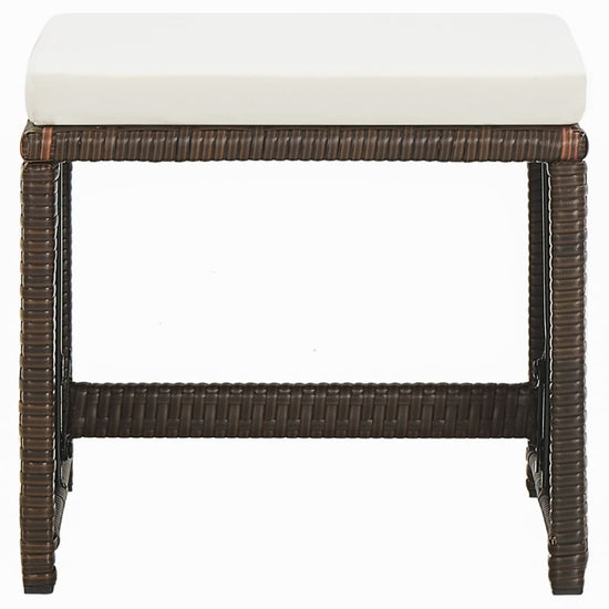 9-delige Tuinset met kussens poly rattan bruin MeubelReus