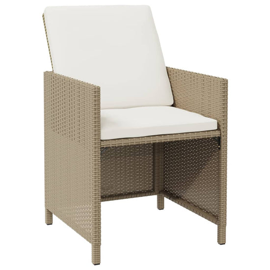 9-delige Tuinset met kussens poly rattan beige MeubelReus