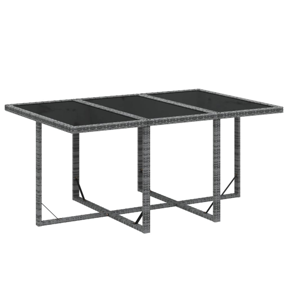 7-delige Tuinset met kussens poly rattan grijs MeubelReus