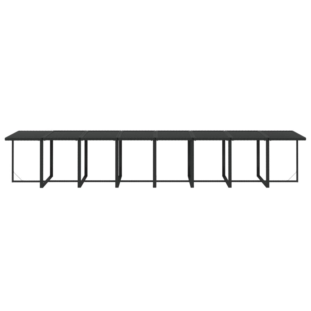 21-delige Tuinset met kussens poly rattan zwart MeubelReus