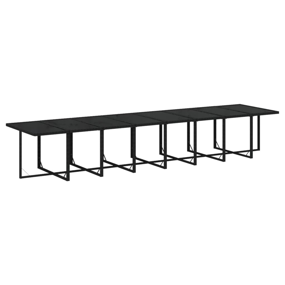 21-delige Tuinset met kussens poly rattan zwart MeubelReus