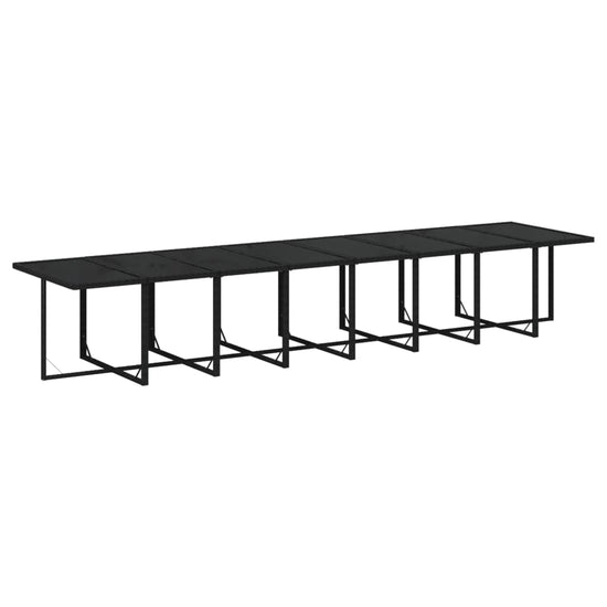 21-delige Tuinset met kussens poly rattan zwart MeubelReus
