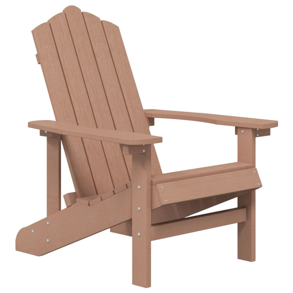 Tuinstoel Adirondack met tafel HDPE bruin MeubelReus