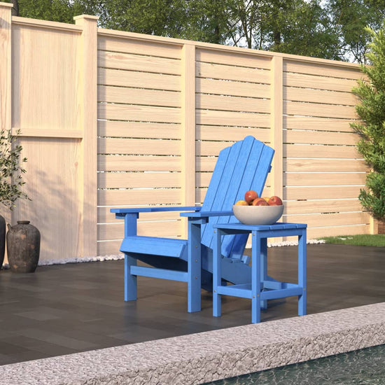 Tuinstoel Adirondack met tafel HDPE aquablauw MeubelReus