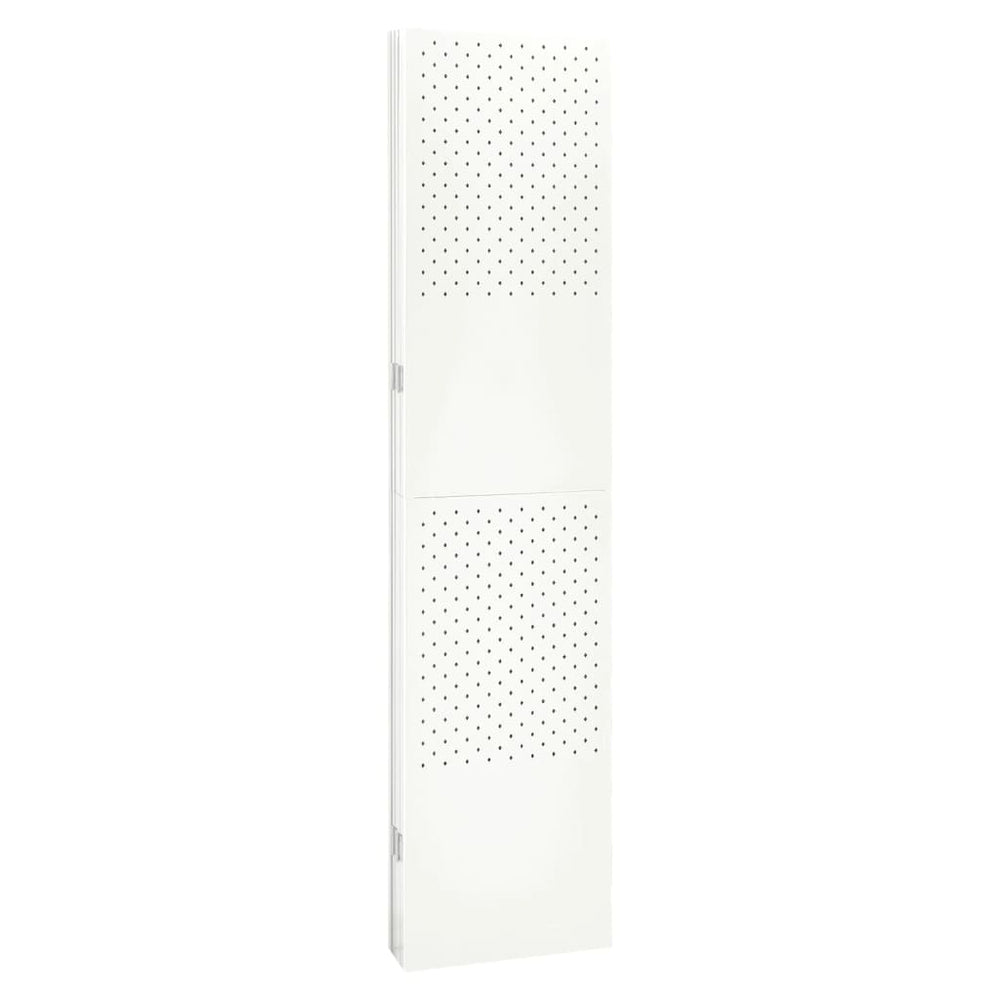 Kamerschermen 2 st met 6 panelen 240x180 cm staal wit MeubelReus