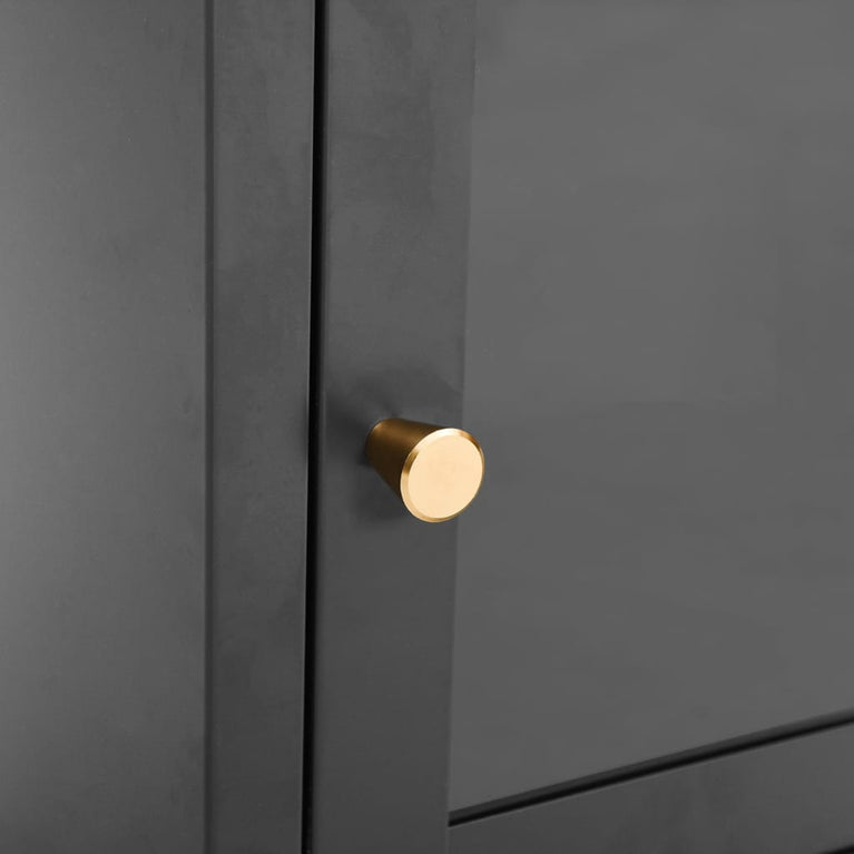 Nachtkastjes 2 st 40x30x54,5 cm staal en glas antracietkleurig MeubelReus