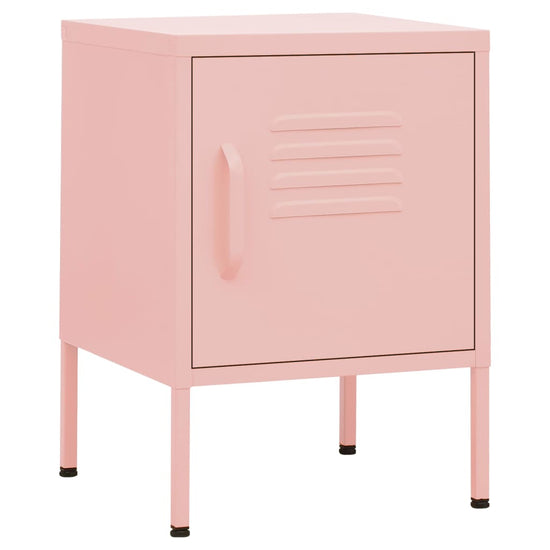 Nachtkastjes 2 st 35x35x51 cm staal roze MeubelReus
