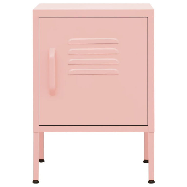 Nachtkastjes 2 st 35x35x51 cm staal roze MeubelReus