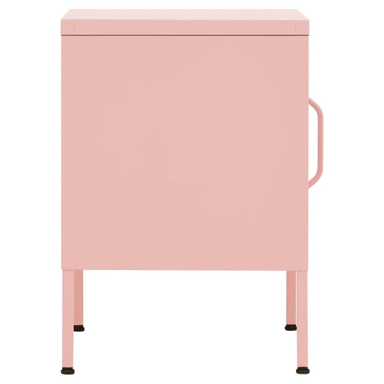 Nachtkastjes 2 st 35x35x51 cm staal roze MeubelReus