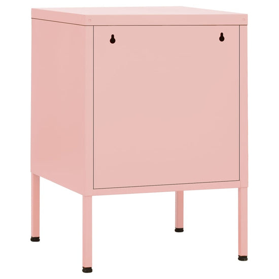 Nachtkastjes 2 st 35x35x51 cm staal roze MeubelReus