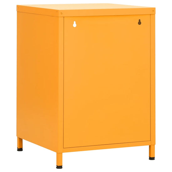 Nachtkastjes 2 st 35x35x51 cm staal mosterdgeel MeubelReus