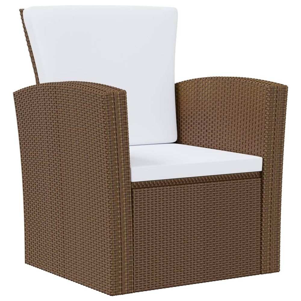 16-delige Loungeset met kussens poly rattan bruin MeubelReus