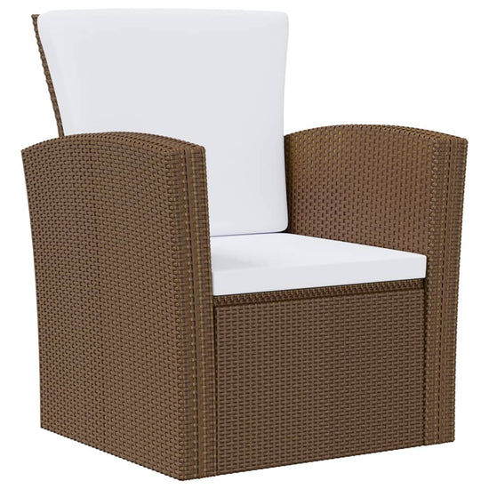 16-delige Loungeset met kussens poly rattan bruin MeubelReus