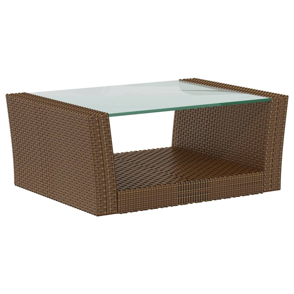 16-delige Loungeset met kussens poly rattan bruin MeubelReus