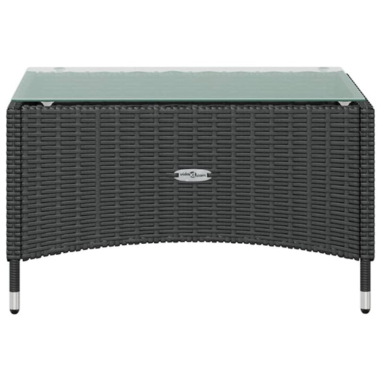 8-delige Loungeset met kussens poly rattan zwart MeubelReus