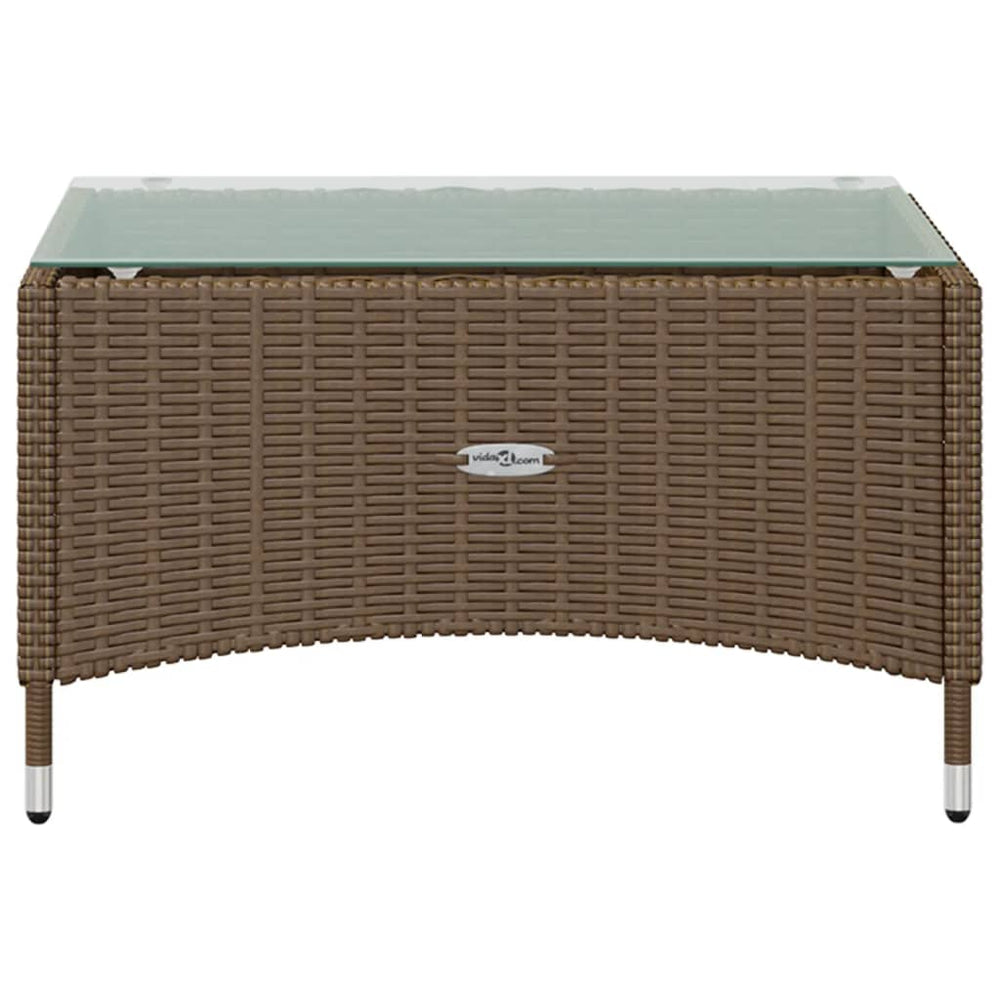 8-delige Loungeset met kussens poly rattan bruin 