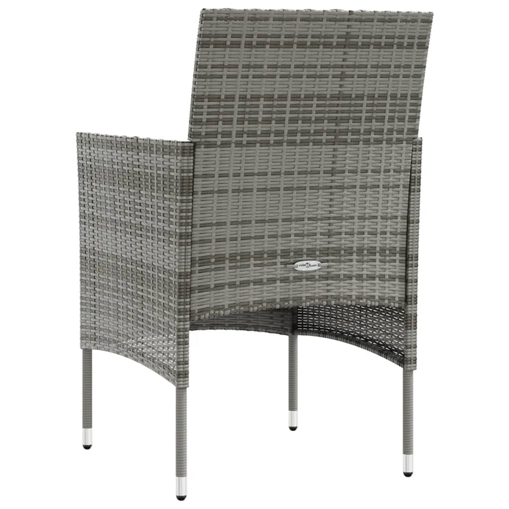 8-delige Loungeset met kussens poly rattan grijs MeubelReus