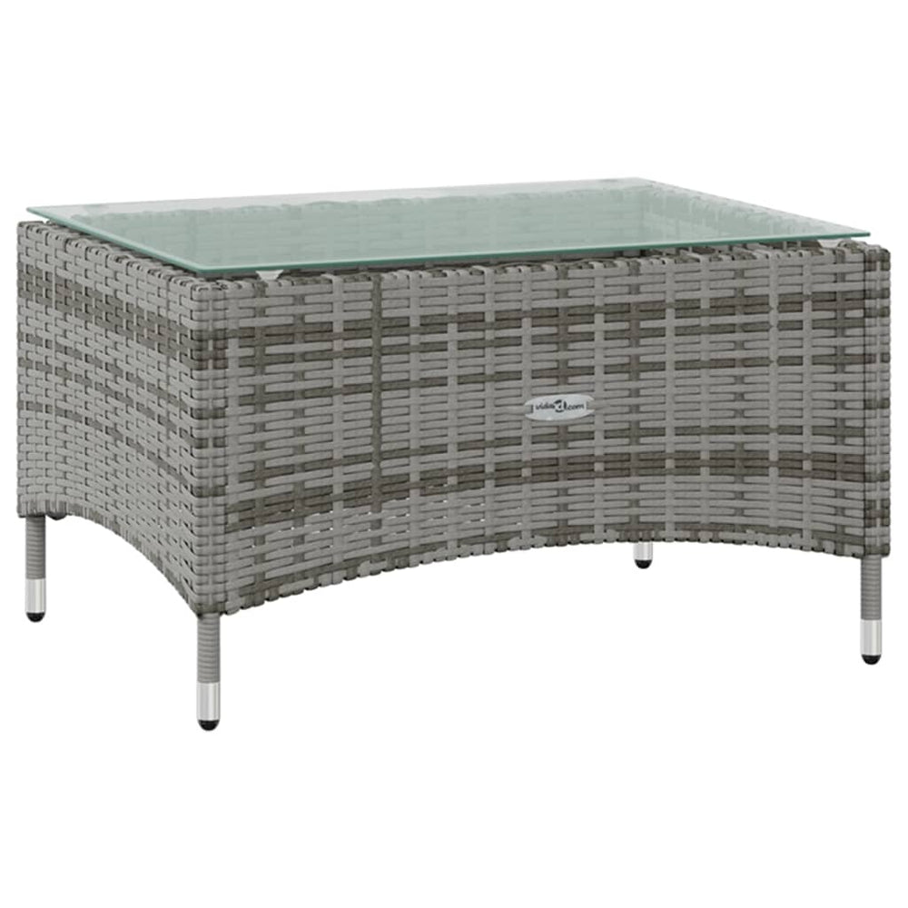 8-delige Loungeset met kussens poly rattan grijs MeubelReus
