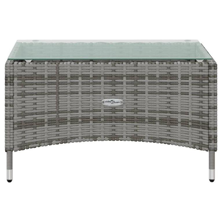 8-delige Loungeset met kussens poly rattan grijs MeubelReus