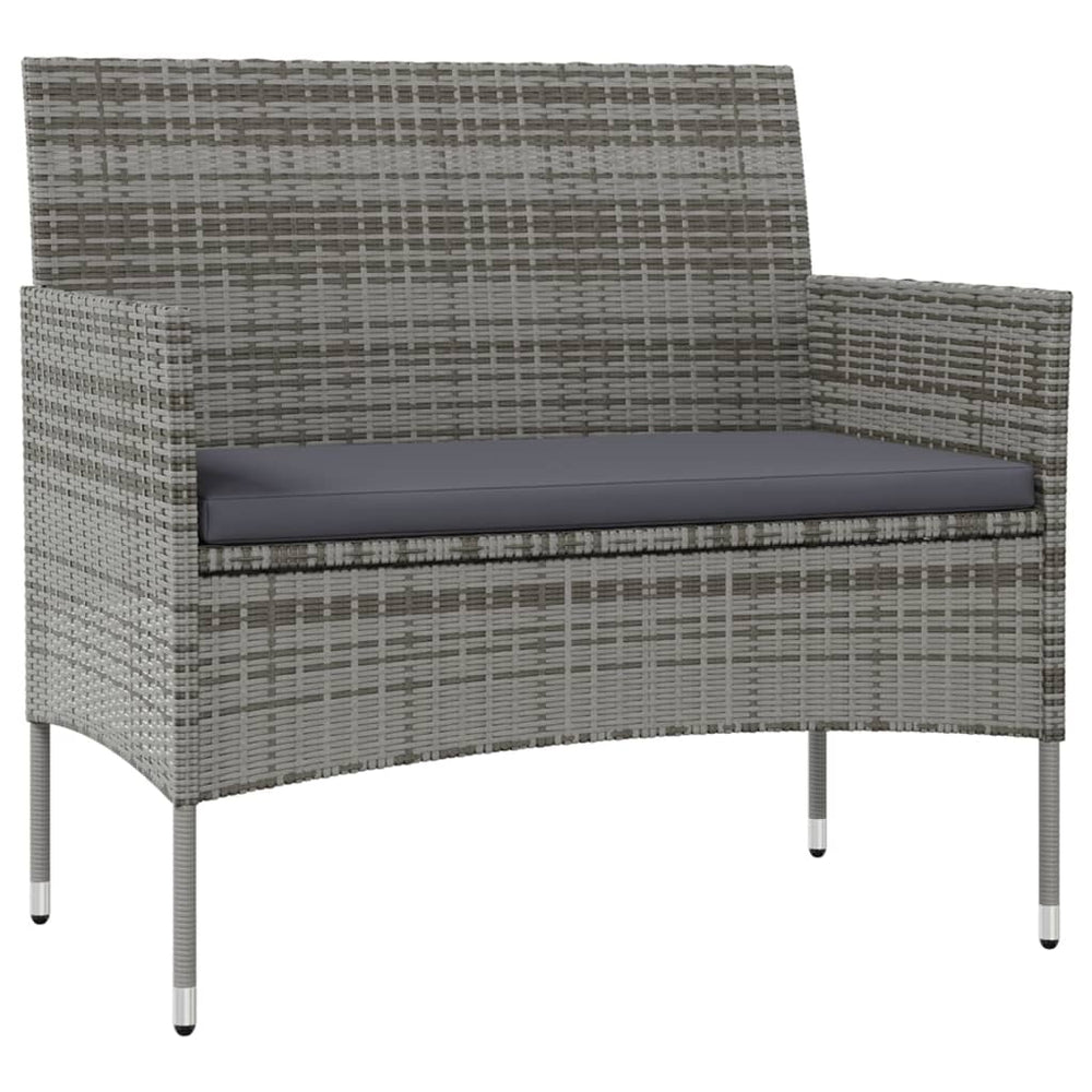 16-delige Loungeset met kussens poly rattan grijs MeubelReus