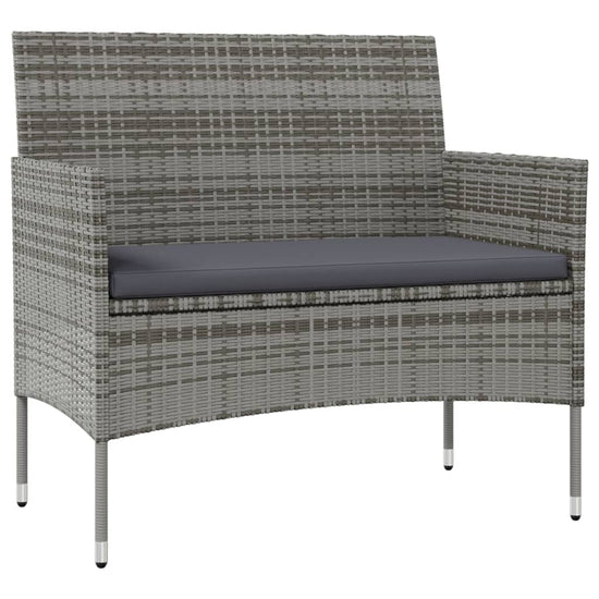 16-delige Loungeset met kussens poly rattan grijs MeubelReus