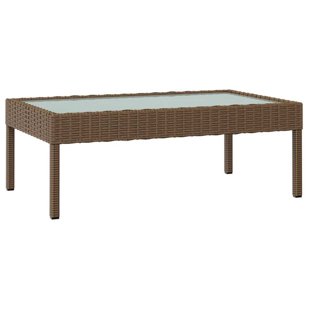 8-delige Loungeset met kussens poly rattan bruin 