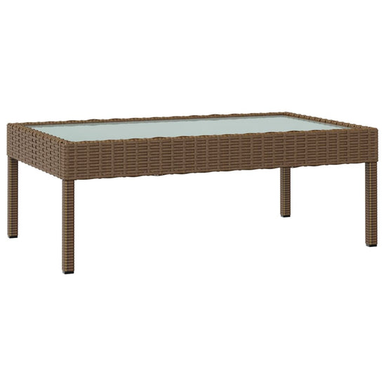 8-delige Loungeset met kussens poly rattan bruin 