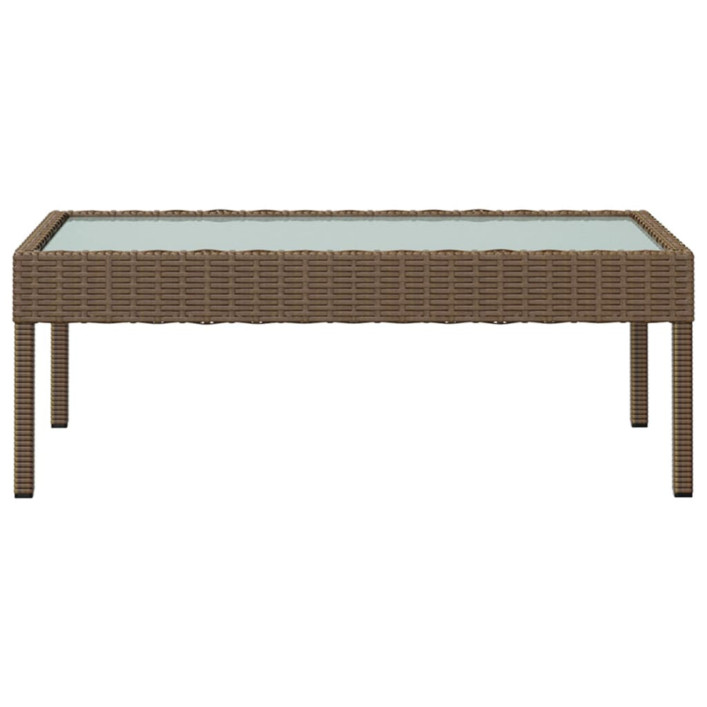 8-delige Loungeset met kussens poly rattan bruin 