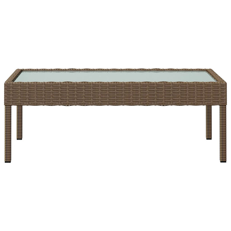 8-delige Loungeset met kussens poly rattan bruin 