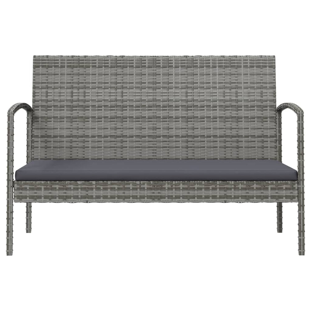8-delige Loungeset met kussens poly rattan grijs MeubelReus